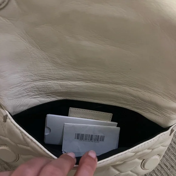 Zadig & Voltaire Cream Quilted Chain Bag